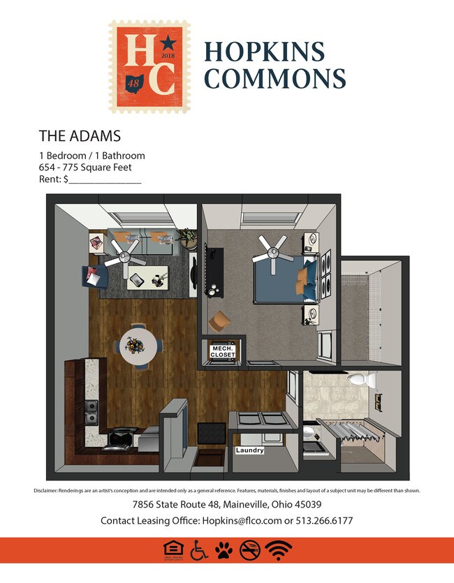 Floorplan - Hopkins Commons (55+ Active Living)
