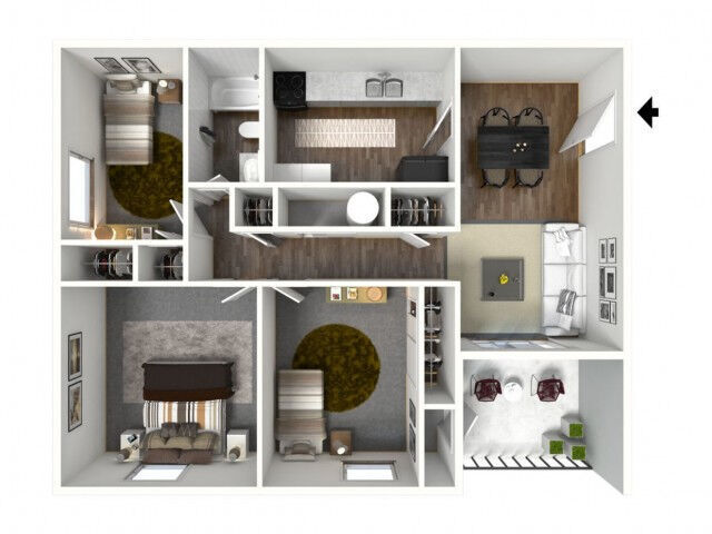 Floorplan - Foxcroft Apartments