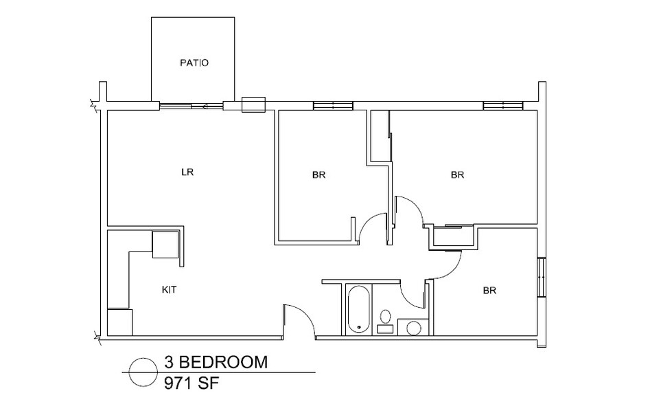 3 Bedroom Layout - Clearwater River Apartments