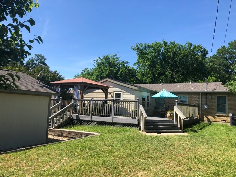 Backyard view of wrap around deck and gazebo - 1605 Elizabeth Blvd