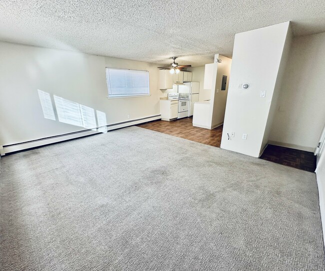 Explore this inviting living space perfect for relaxation and culinary adventures. - Hawk Point Apartments