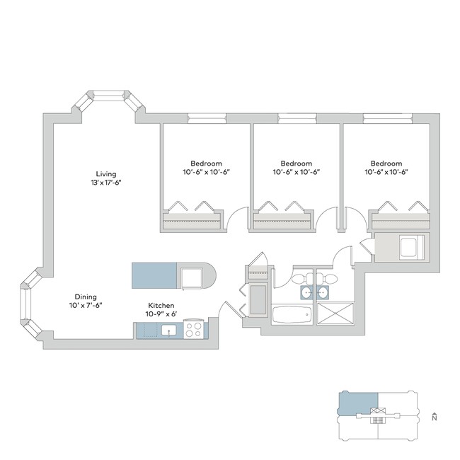 Floorplan - 1400 E. 57th Street