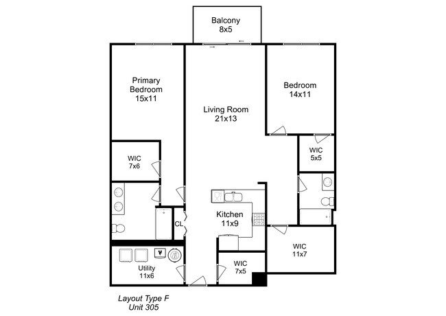 Floorplan - 2823 W Belmont Ave
