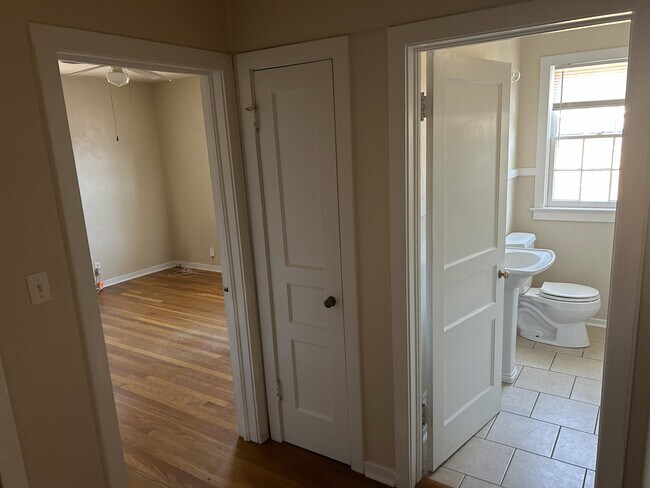 Addition hall closet between bedroom and bath - 208 Circular Rd