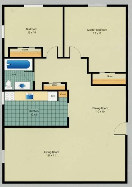 2BR/1BA - Tudor Place