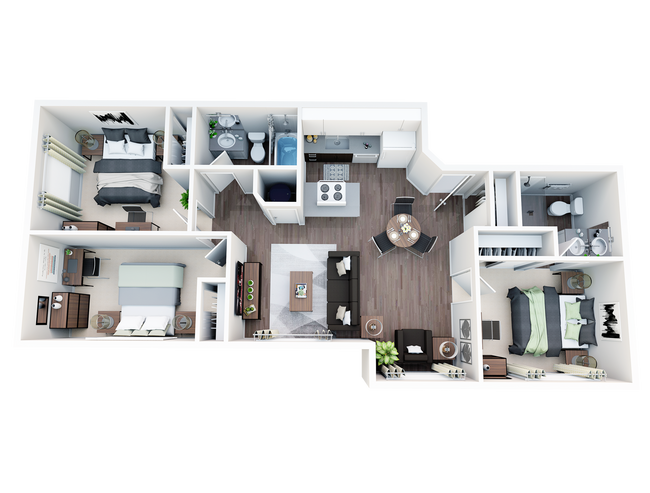 Pacific-Sunrise-3Bed2ba-3D - Pacific Sunrise
