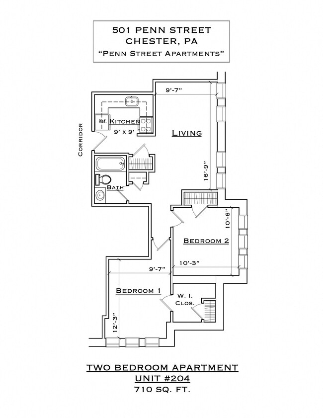 Floorplan - Penn Street Apartments