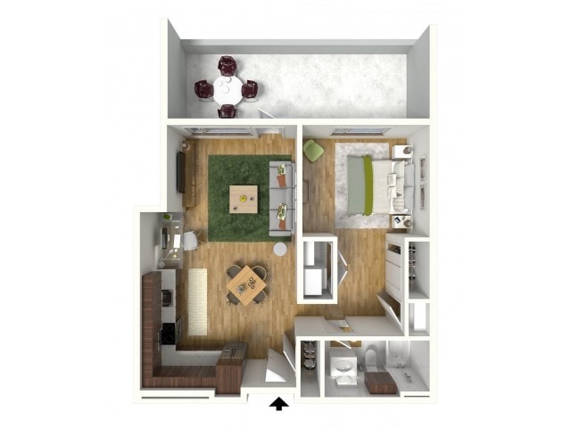 One Bedroom Alcove - Tabor View Lofts