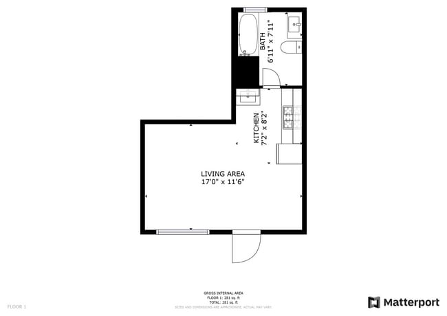 Floorplan - The Blackwell Apartments | 1 Bedroom Apart...