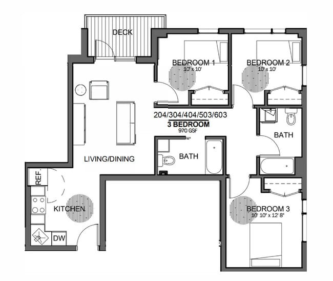 Floorplan - Walter Huntington Apartments