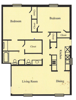 B2 - 2 Bed, 1.5 Bath, 1,176 sqft - The Ridgmar Oaks Apartments