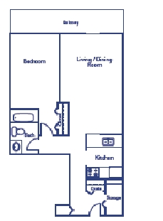 1BR/1BA - Parkview Tower & Square