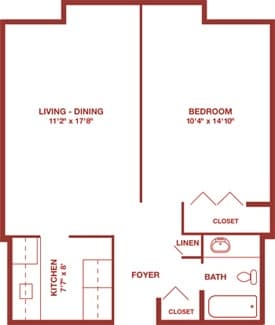 1BR/1BA - Tysons Towers