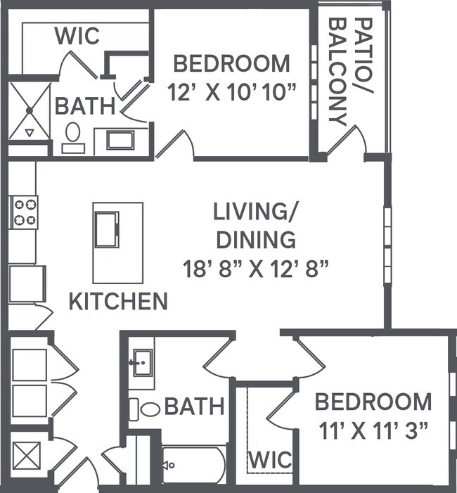 Floorplan - Upland Flats Luxury Apartments