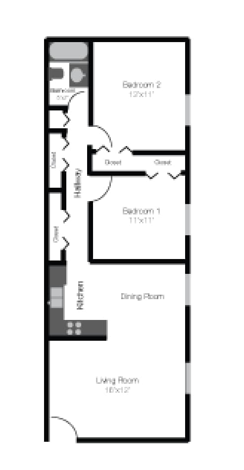 2BR/1BA - Eastgate Terrace Apartments