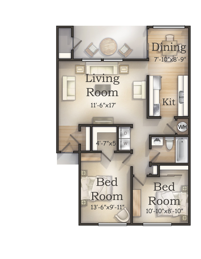 Floorplan - Abbey Lane Apartments