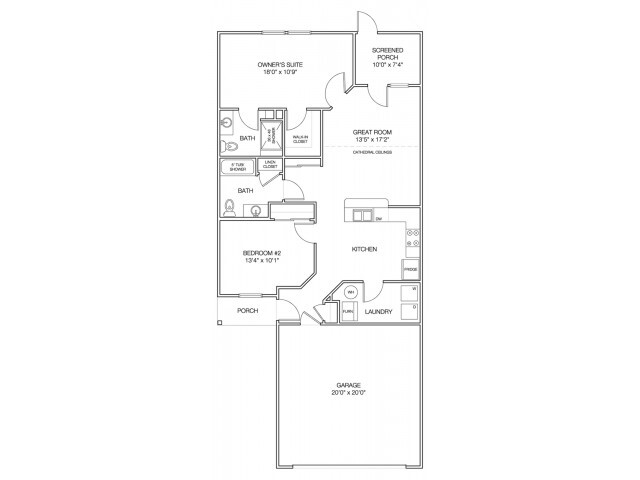 2 BR, 2 BA - The Residences at Browns Farm