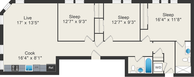 Floorplan - 5425 N Clark Apartments