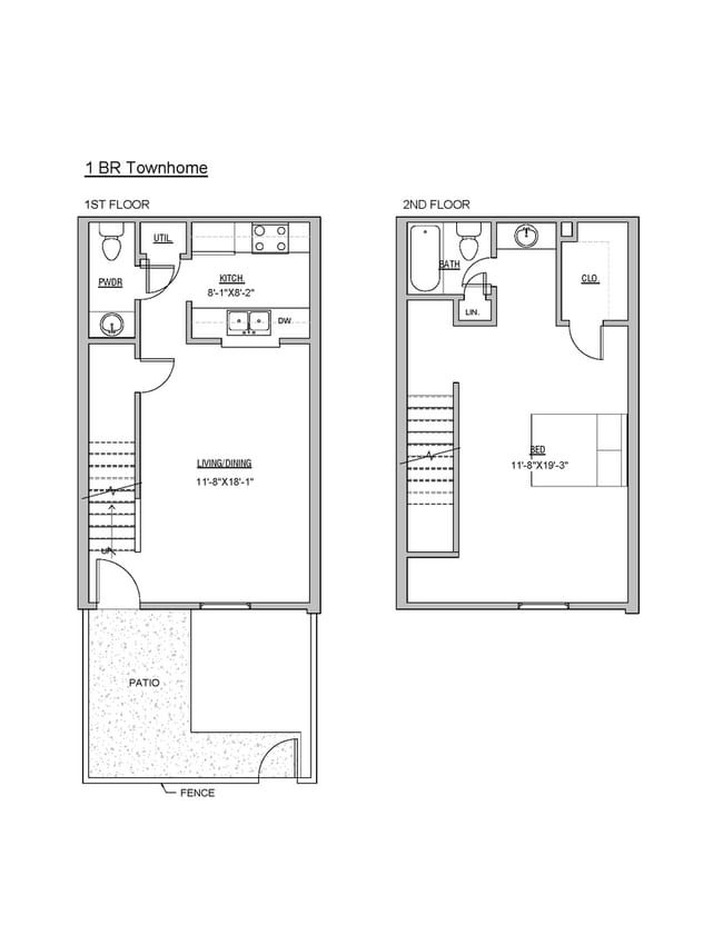 Building Photo - 1 Bedroom, 1.5 Bath Townhouse