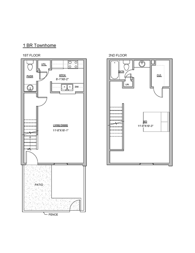 Primary Photo - 1 Bedroom, 1.5 Bath Townhouse