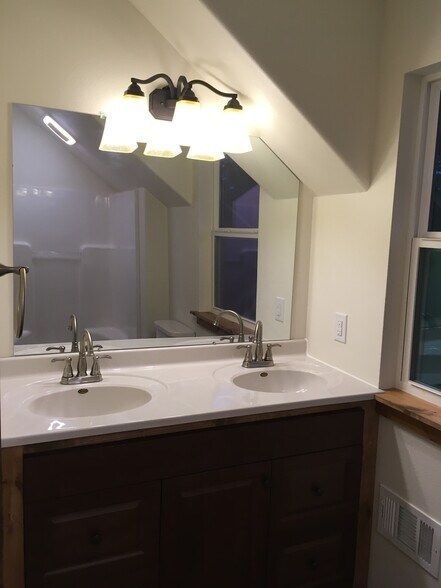 master bath with 2 sinks and shower - 117 S Kaupo Dr