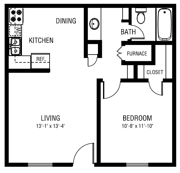 1BR/1BA - Heatherstone Apartments