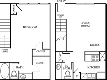 1BR/1.5BA - The Colony