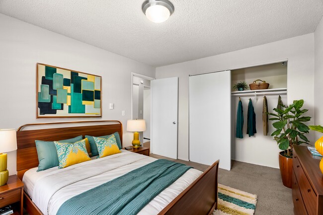 Step into your dream bedroom, where elegance meets modern style. - University Crossing Apartments