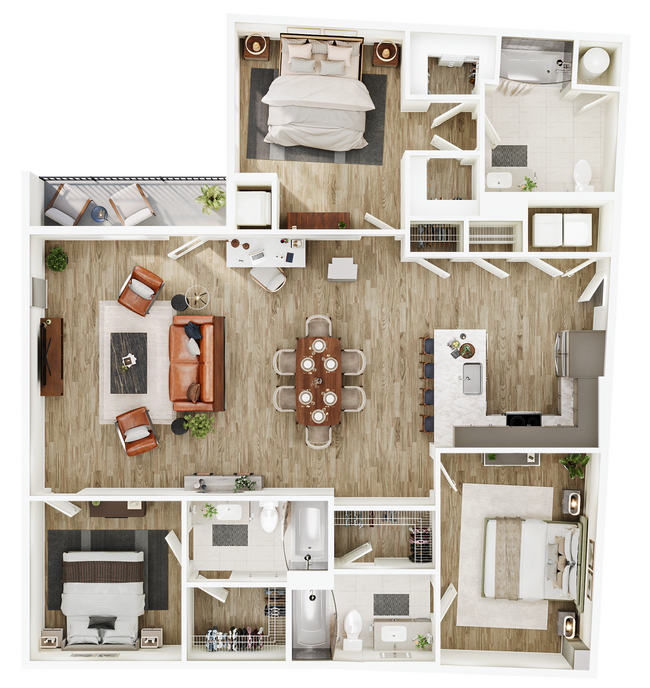 Floorplan - The Seventeen Hundred on East