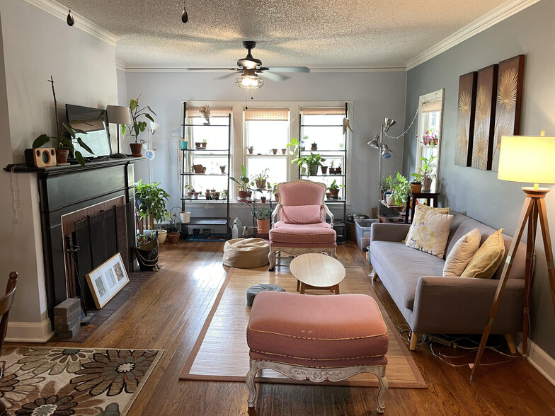 Living Room with working fireplace - 710 Douglas Ave