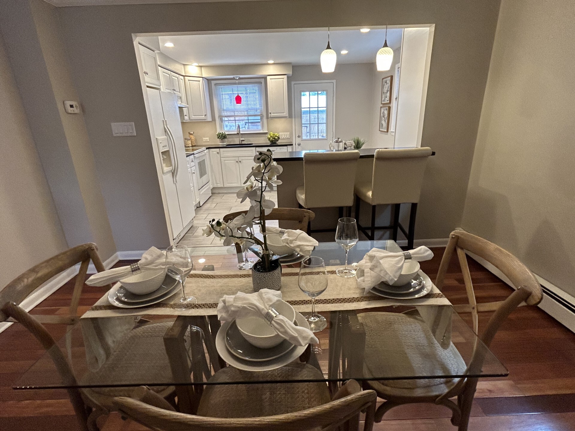 Dining room open to kitchen - 327 N Orange St