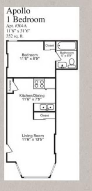 1BR/1BA - Apollo & Aurora Apartments