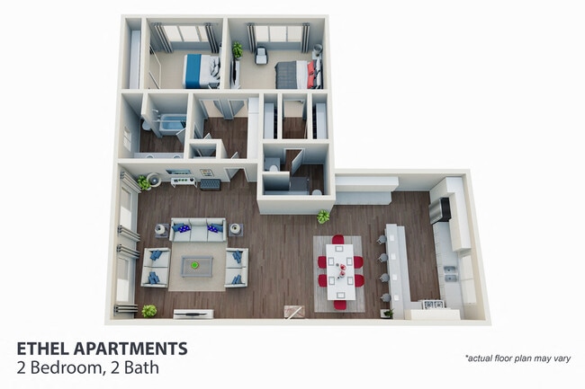 Floorplan - Ethel Avenue Apartments