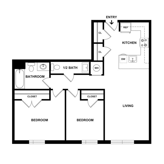 The Springs - 2 Bed, 1.5 Bath, 771 sq. ft. - The Springs Apartments