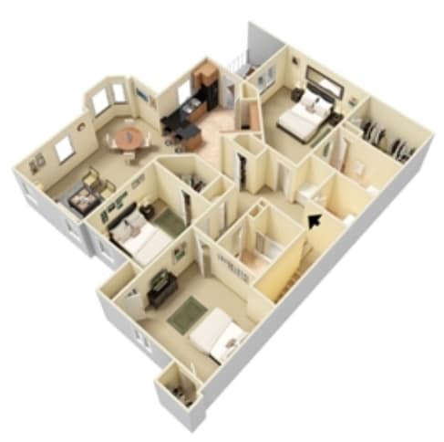 3BR/2BA - Houston Villas East & West