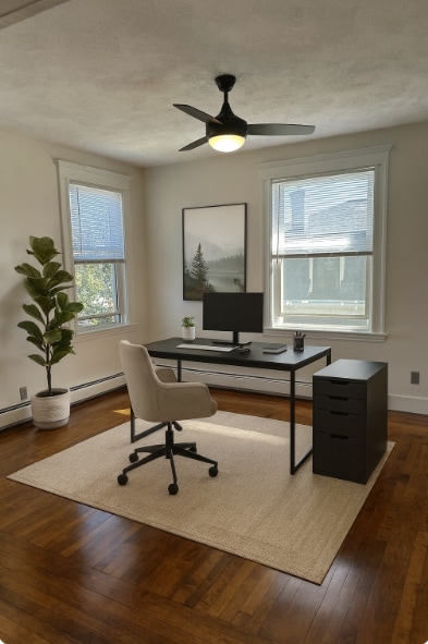 staged office, example - 293 Main St