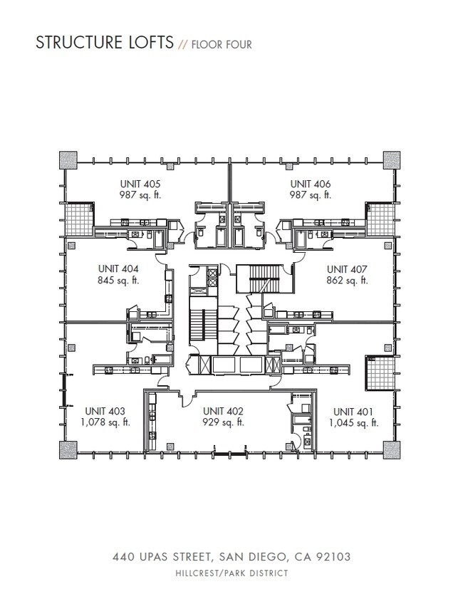 4th Floor Plan - Structure Lofts