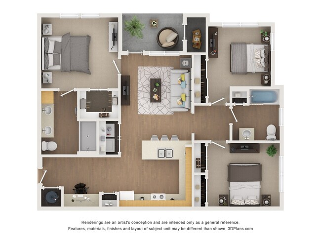 Floorplan - The Flats at 2109 (Ashley Flats)