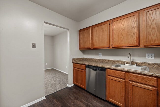 Two Bedroom Garden Partial Remodel with Fireplace | Kitchen Interior - Woods Mill Park Apartments & Townhomes