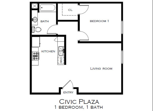 Floorplan - Civic Plaza Apartments