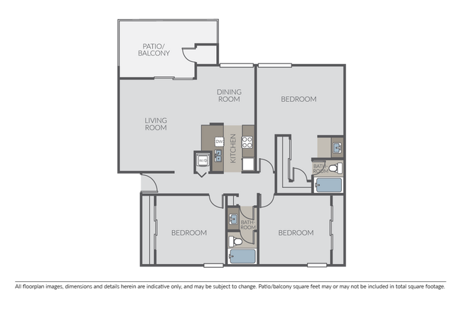 3 Bed 2 Bath A - The Rexford