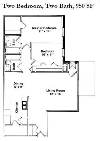 2BR/2BA - Hunter Woods Apartments