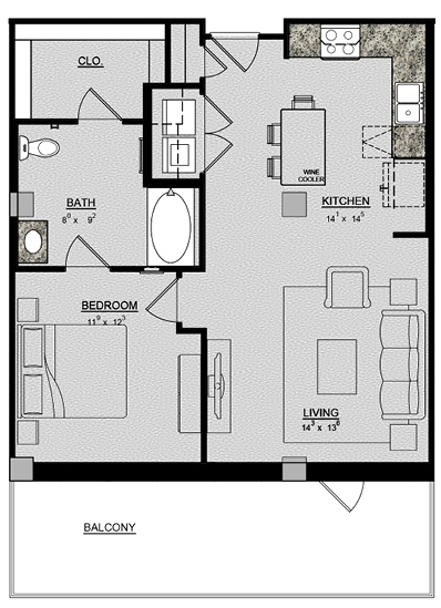 Floorplan - Magnolia Lofts on Vickery