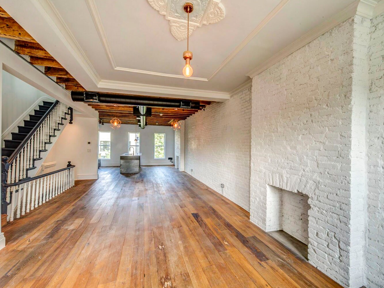 Open Plan Parlor/Living/Dining - 607 Hancock St