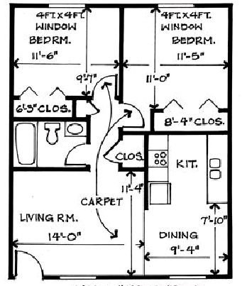 2BR/1BA - 16th Place Apartments