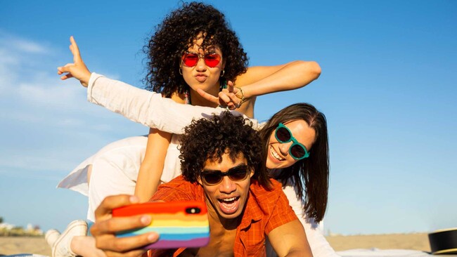 Friends Taking a Selfie - The Orchard at Portofino Vineyards