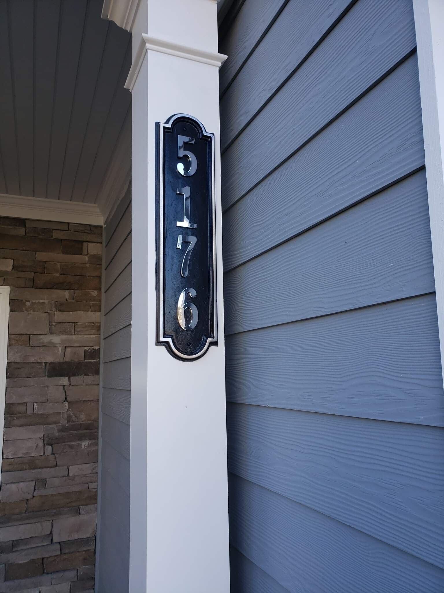Stone Front Door Entrance - 5176 Grace Ct