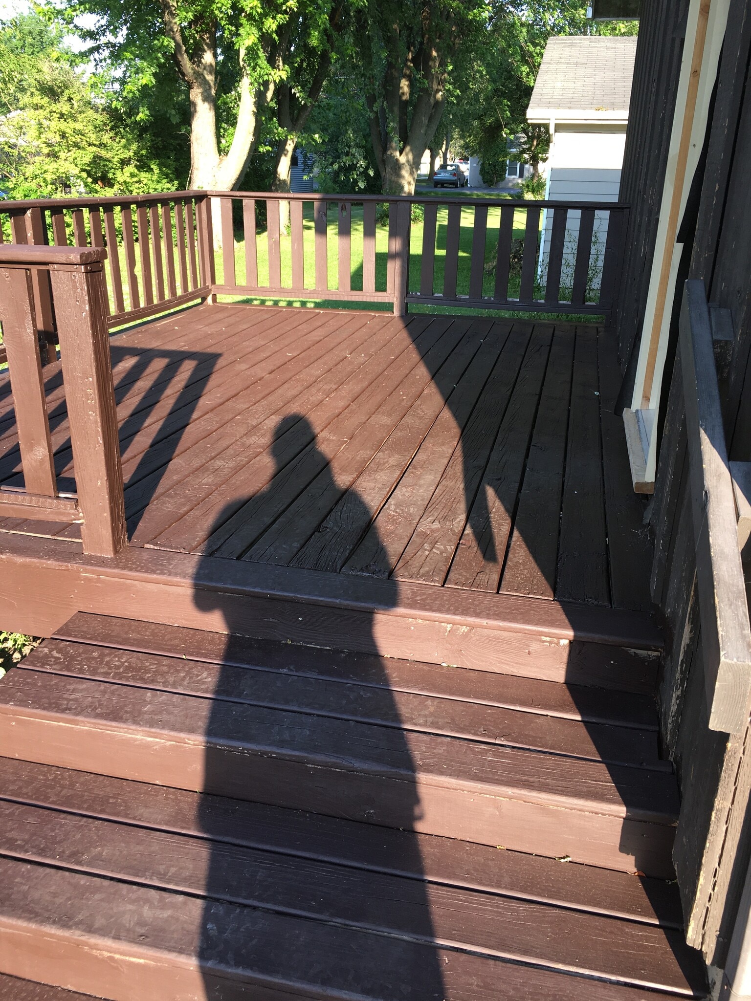 Rear entrance view, deck. Private entrance - 1433 Witzel Ave