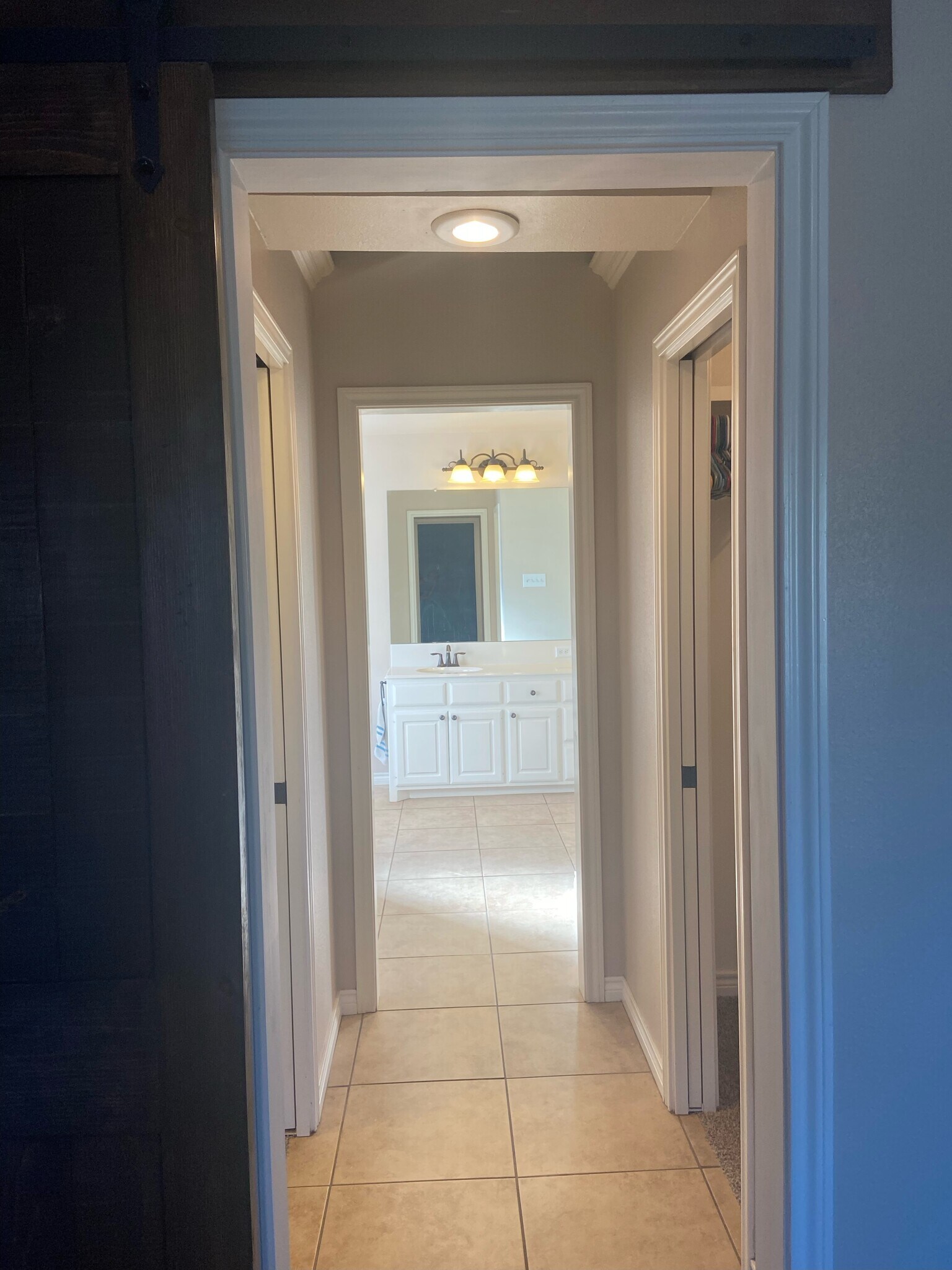 Hallway with Closets leading to Master Bath - 3620 106th St