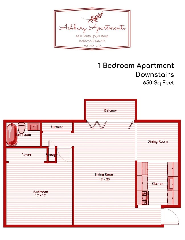 Floorplan - Ashbury Apartments